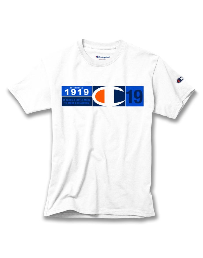 Camiseta Champion Niño - Cotton Knockout C Logo ( Blancas ) 2047986-CZ